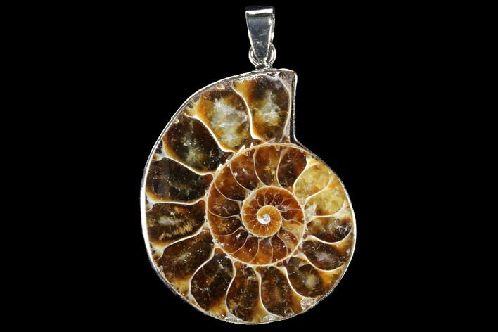 Fossil Ammonite Pendant - Million Years Old #112460